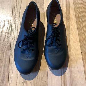 Black Bloch tie tap shoes. Big girl size 6.5